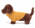 Jellycat Sweater Sausage Dog Yellow