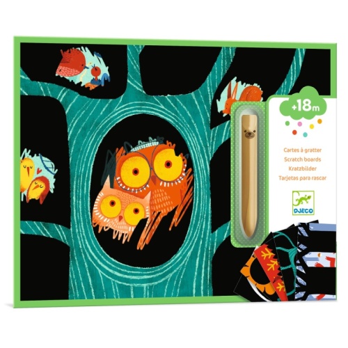 Djeco Scratch Boards Learning About Animals DJ00041