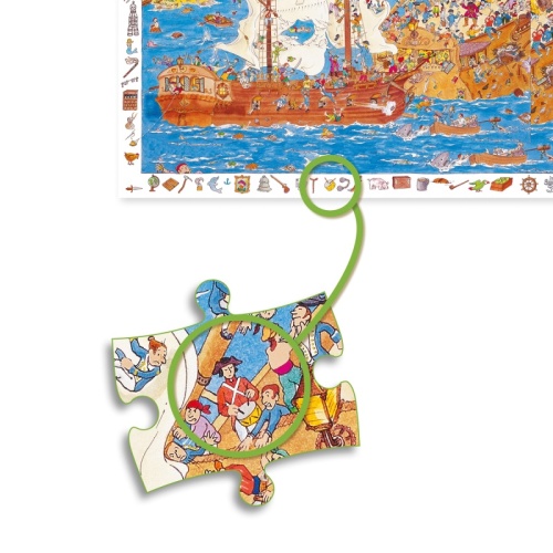 Djeco Observation Puzzle - Pirate 100 Pieces DJ07506