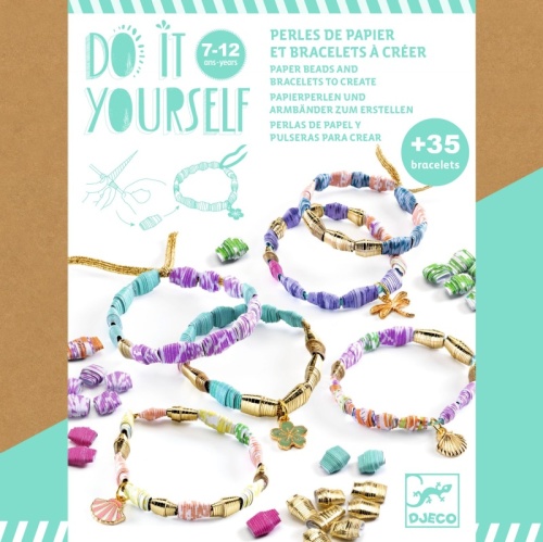 Djeco Do it Yourself Paper Beads - Stylish & Golden DJ07972