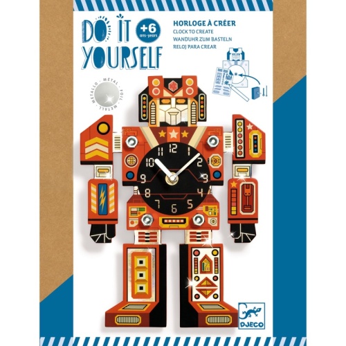 Djeco Do it Yourself Robotime Clock to Create DJ07984