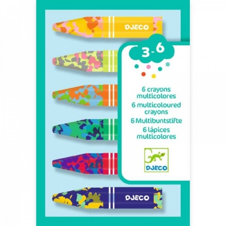 Djeco 6 Multicoloured Crayons DJ09006