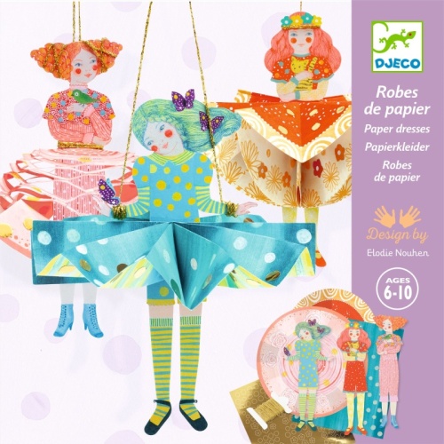 Djeco Paper Folding Art - Paper Dresses DJ09453