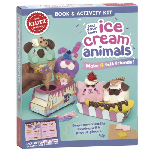 Klutz Sew Your Own Ice Cream Animals book and activity kit