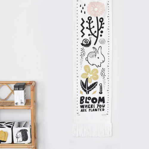 Wee Gallery Canvas Growth Chart Bloom
