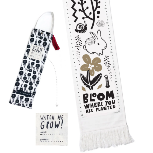 Wee Gallery Canvas Growth Chart Bloom