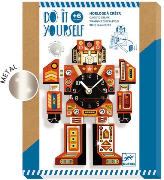 Djeco Do it Yourself Robotime Clock to Create DJ07984