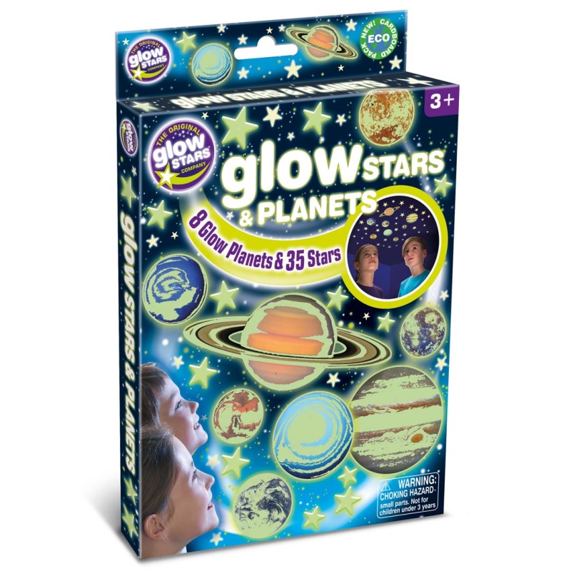 Brainstorm Cosmic Glow Dinosaurs – 6 Leuchtende Dinosaurier & Sterne Für Decke & Wand – Glow-in-the-Dark Deko Für Kinderzimmer