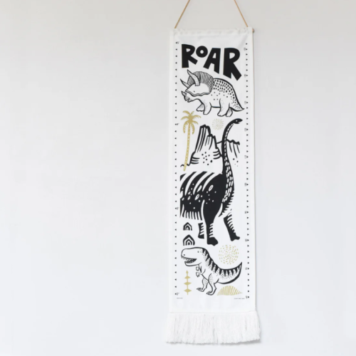 Wee Gallery Canvas Growth Chart Dinosaur